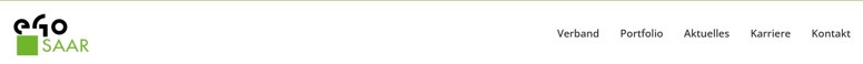 Bild der Menüleiste der Website eGo-Saar